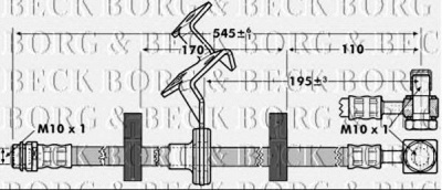 BORG & BECK bbh7087 -  Тормозной шланг